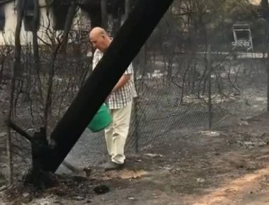 Και ο Χρήστος Φερεντίνος στα καμμένα - Εικόνες καταστροφής ανέβασε στο Instagram (βίντεο)